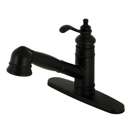GOURMETIER Templeton Single-Handle Pull-Out Kitchen Faucet, Matte Black GSC7570TL